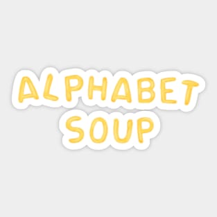 Alphabet soup Sticker